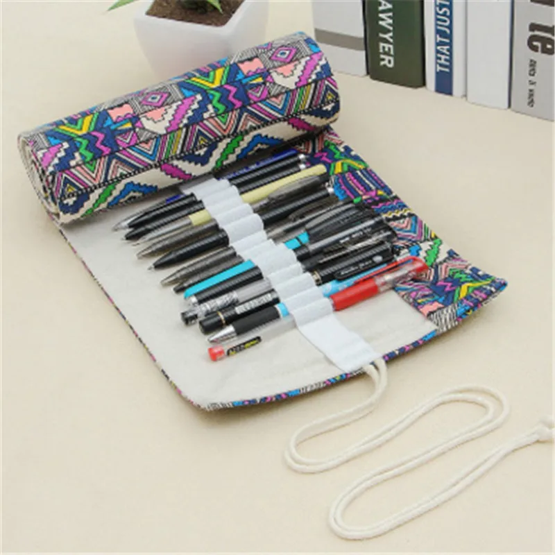 Профессиональная Сумочка для косметики и кистей с 36/48 отверстиями в этническом