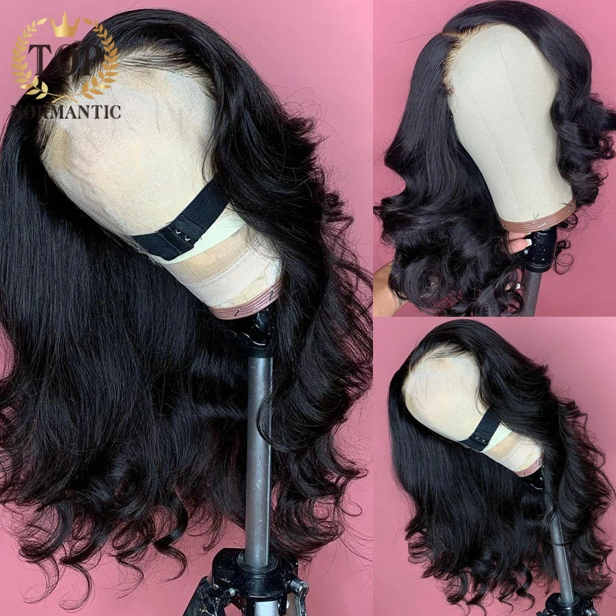 Topnormantic Body Wave кружевные передние парики из человеческих волос Remy индийские волосы