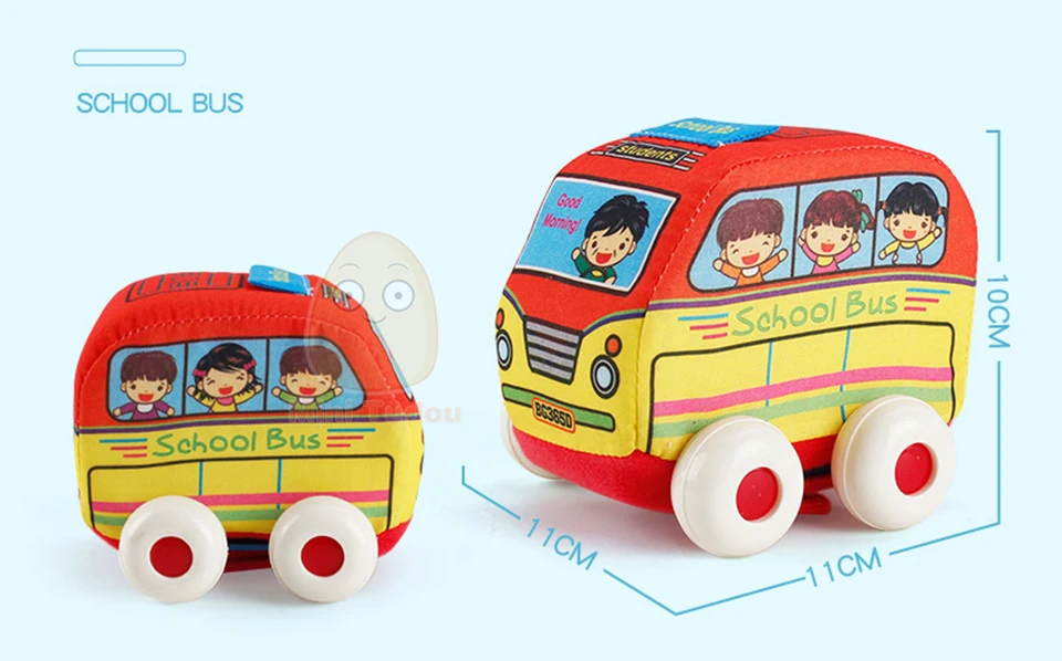 Baby Cloth Pull Back Car Hanging Toys For Baby Rattles Random Newborn Learn Walk Kids Handbell Gift Boy Toy Vehicles