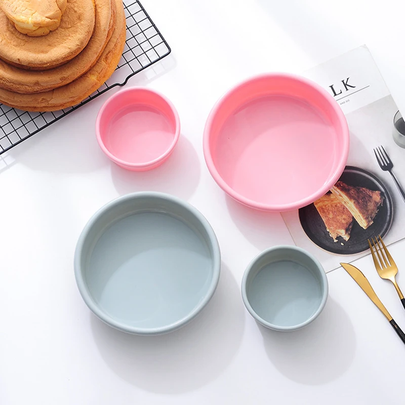

4/7/9/10 Inch Round Silicone Cake Pans Baking Bread Pastry Moulds Birthday Party Bakeware Craft Set Kitchen Tools