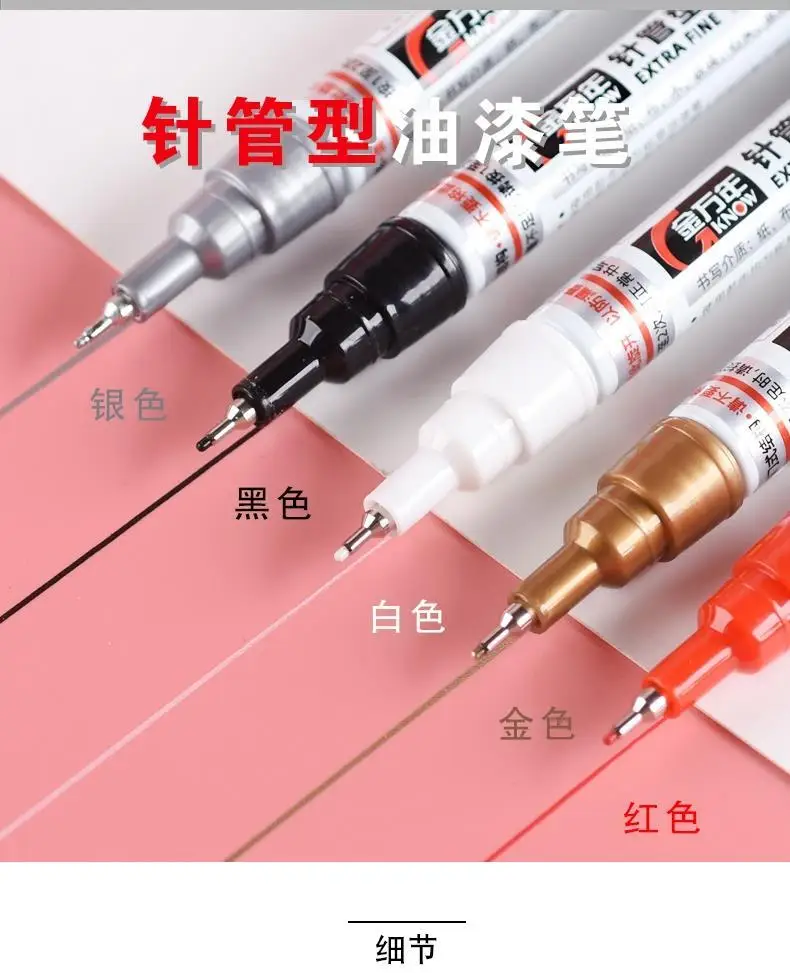 

Craft Pen Permanent Marker Metallic Marker Glass Fiber Fabric CD Tire Steel Marker Silver Gold Base Paint Pen Scrapbook Marker