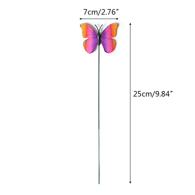 

50 Pcs Artificial Butterfly Decorations Garden Yard Lawn Patio Outdoor Art Ornaments Decorative Crafts