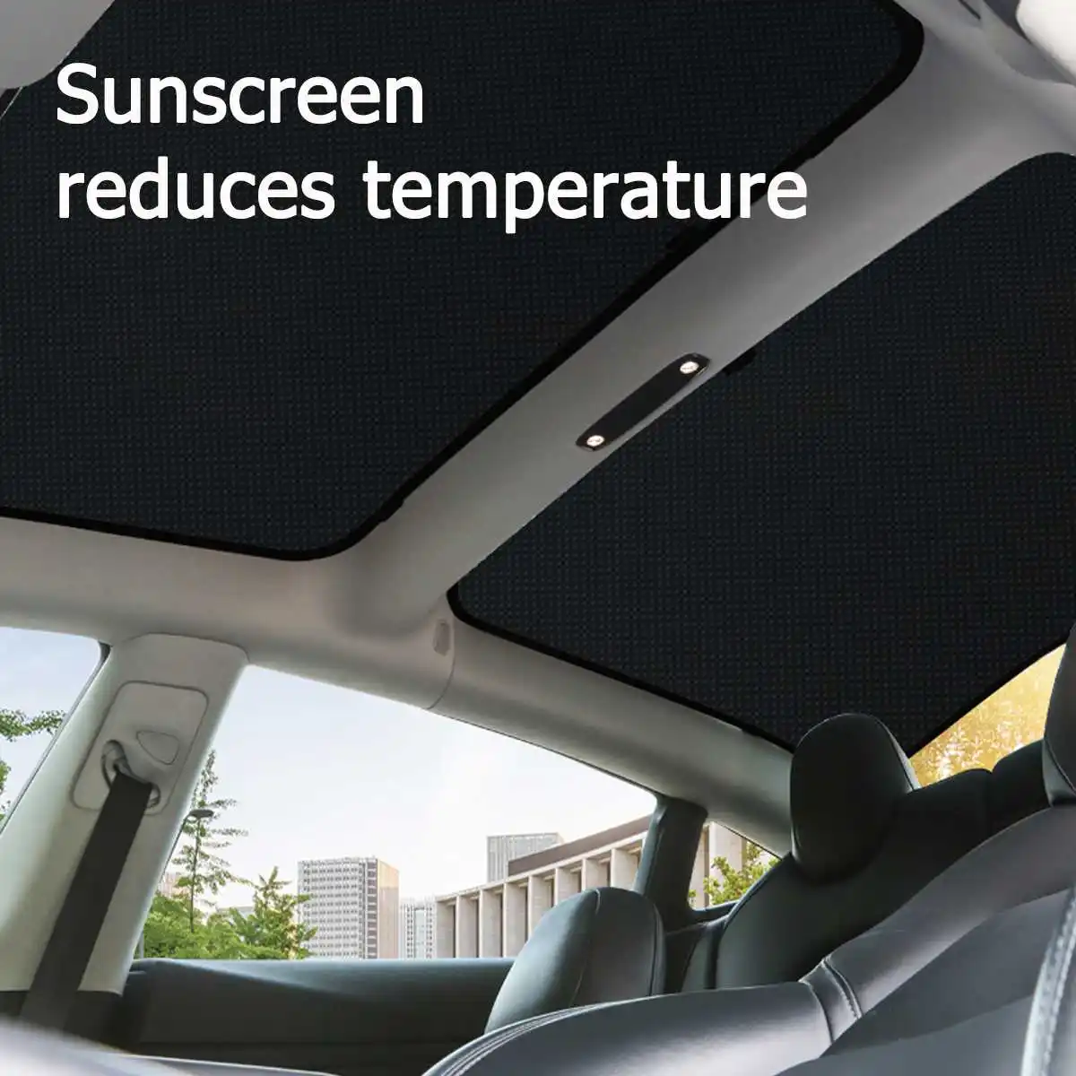 

Sun Shades Glass Roof Sunshade Front Rear Sunroof Windshield Skylight Blind Shading Net for Tesla Model 3 2019-2021 Model Y 2021