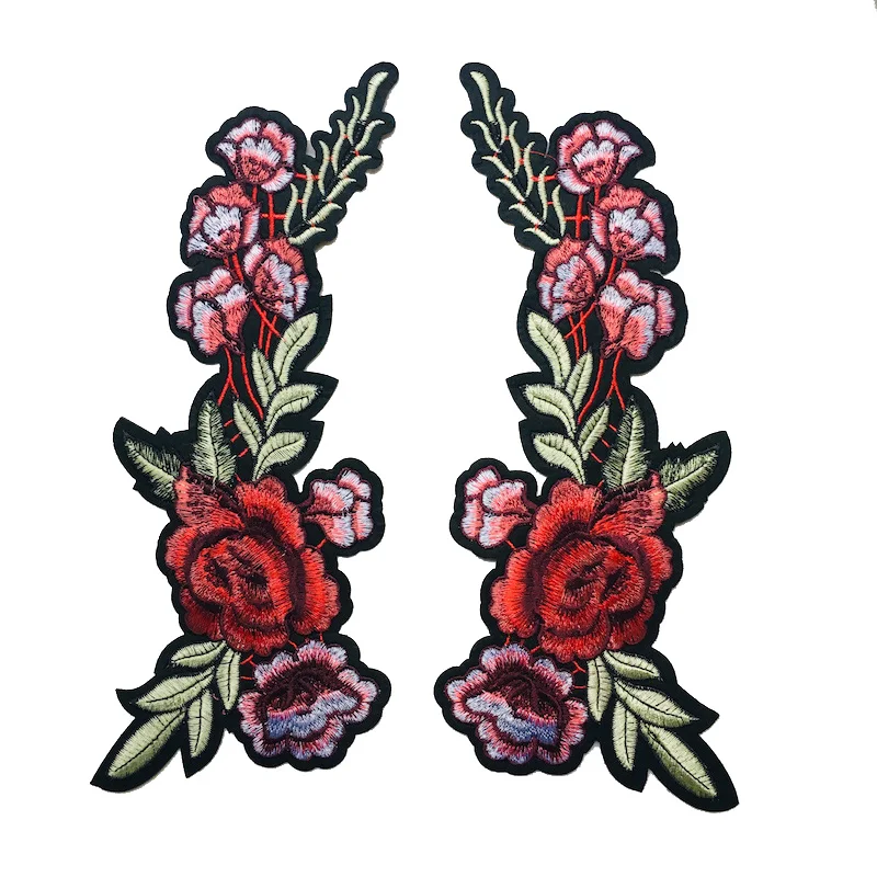 1Pair Iron On High Quality Fashion Brand New Exquisite Embroidery DIY Lace Flowers Applique Sewing Crafts Decoration LSHB491 | Дом и сад