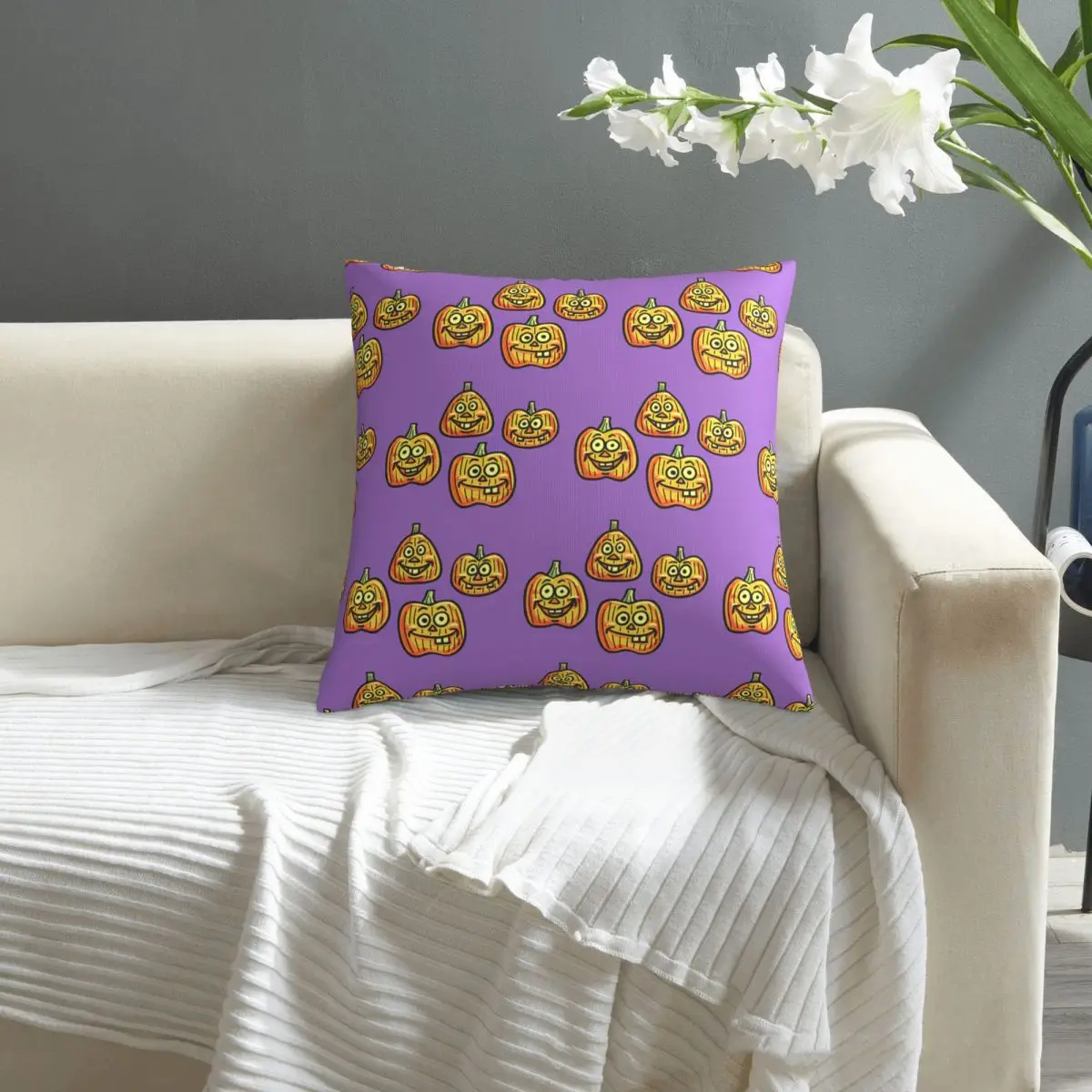 

Halloween Pumpkin Head Pattern pillowcase printed cushion cover sofa waist pillow pillow cover