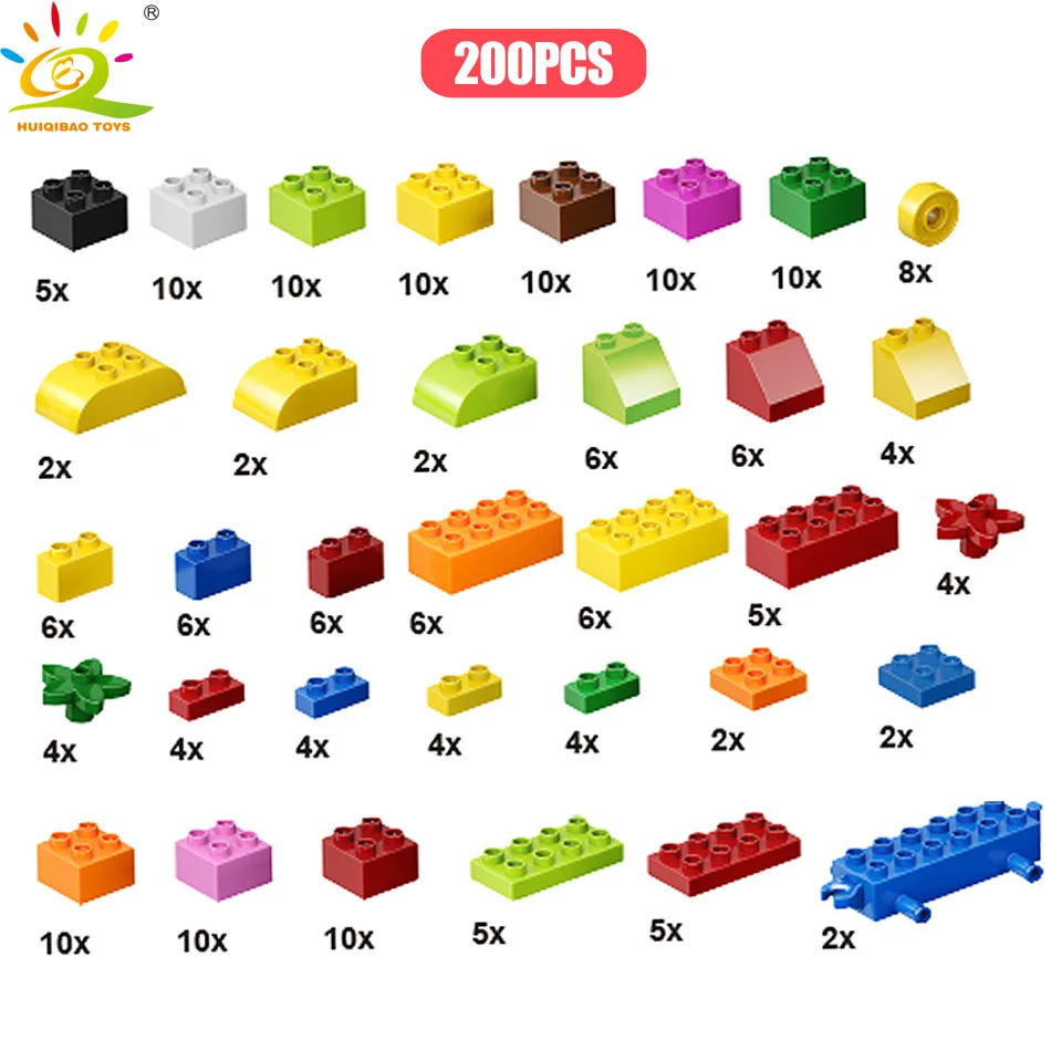 

200pcs Classic Animal Car Tree Large Sizes City City Construction Bricks for Boys Building Blocks