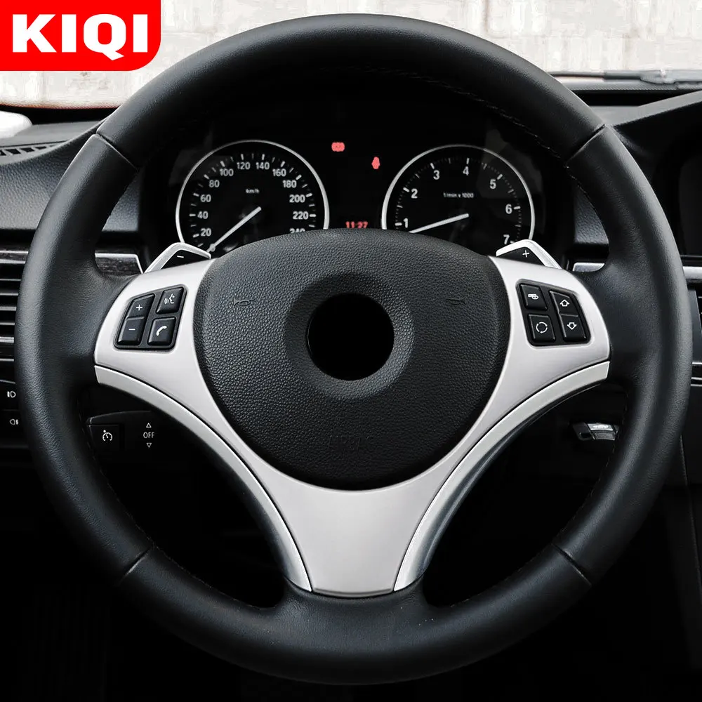 Панель рулевого колеса KIQI панель переключателя крышка рамка отделка для BMW E90 3