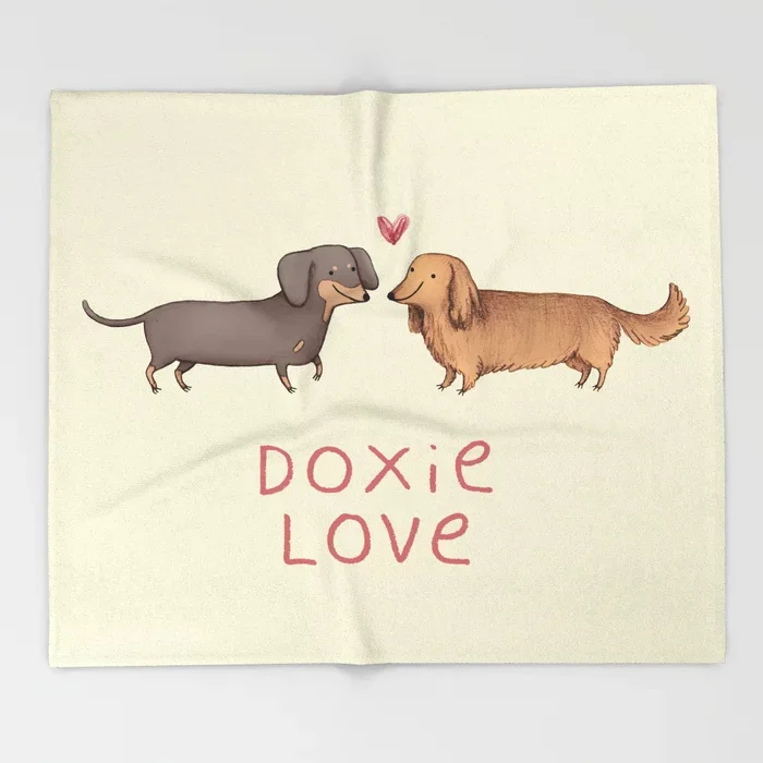 Мультфильм такса броски для дивана милые дети дизайн Doxie любовь одеяло s рождественские украшения для дома на заказ одеяло