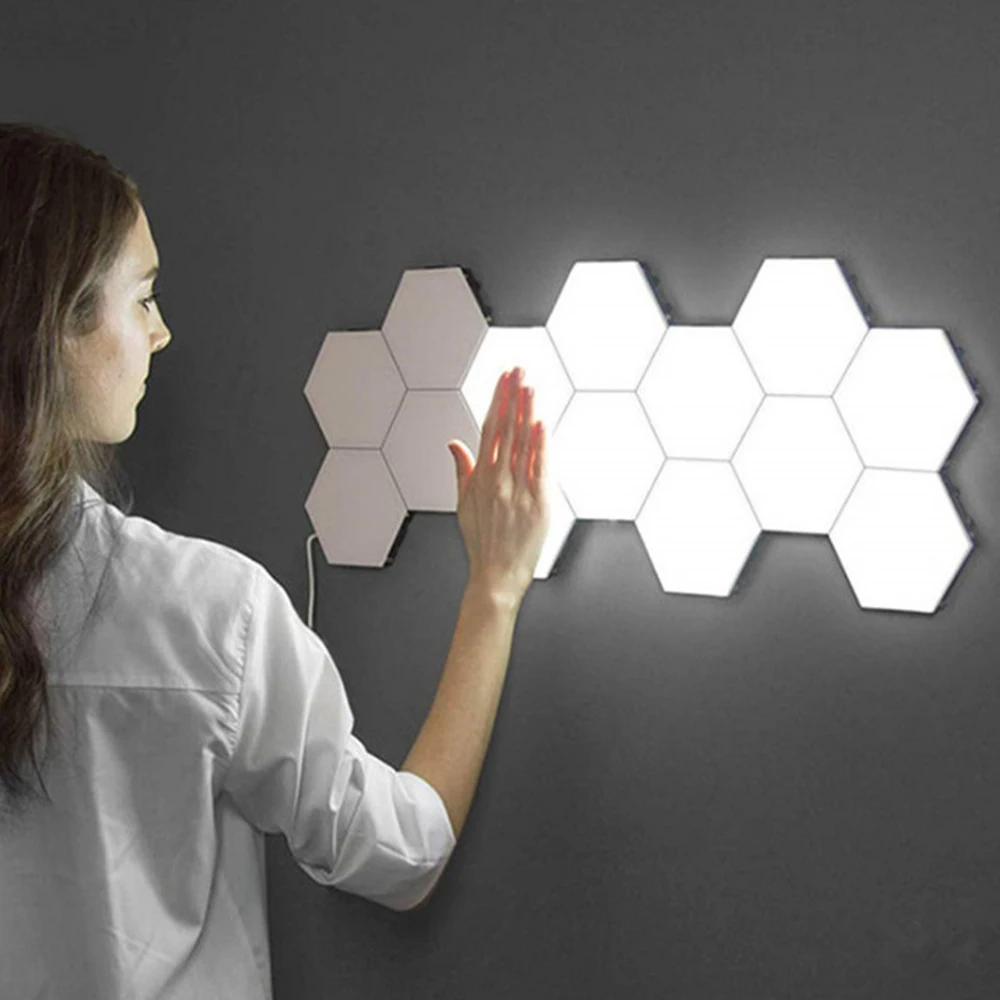 

Creative Magnetic Honeycomb Touch Lamp LED Night Light Touch Sensitive Lighting LED Night Lights Indoor Home Office Decor Lamp