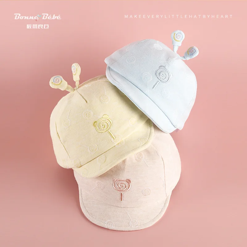 

Весна и лето, новый стиль, чистый хлопок, леденец, мягкие карнизы, студенческий стиль, защита от солнца, детская шапка, детская шапочка