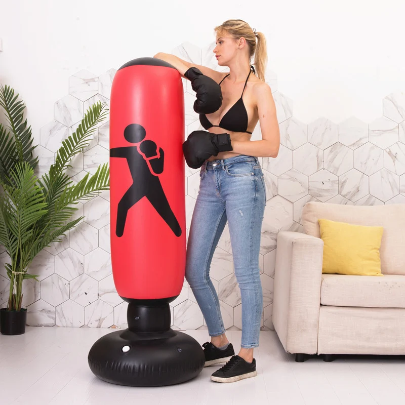 Vertical Inflatable Boxing Column Decompression Punching Bag Adult | Спорт и развлечения