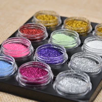 12 bottle with adhesive eye shadow cream eye glitter golden onion powder for kids diy craft nail polish sewing agent textile
