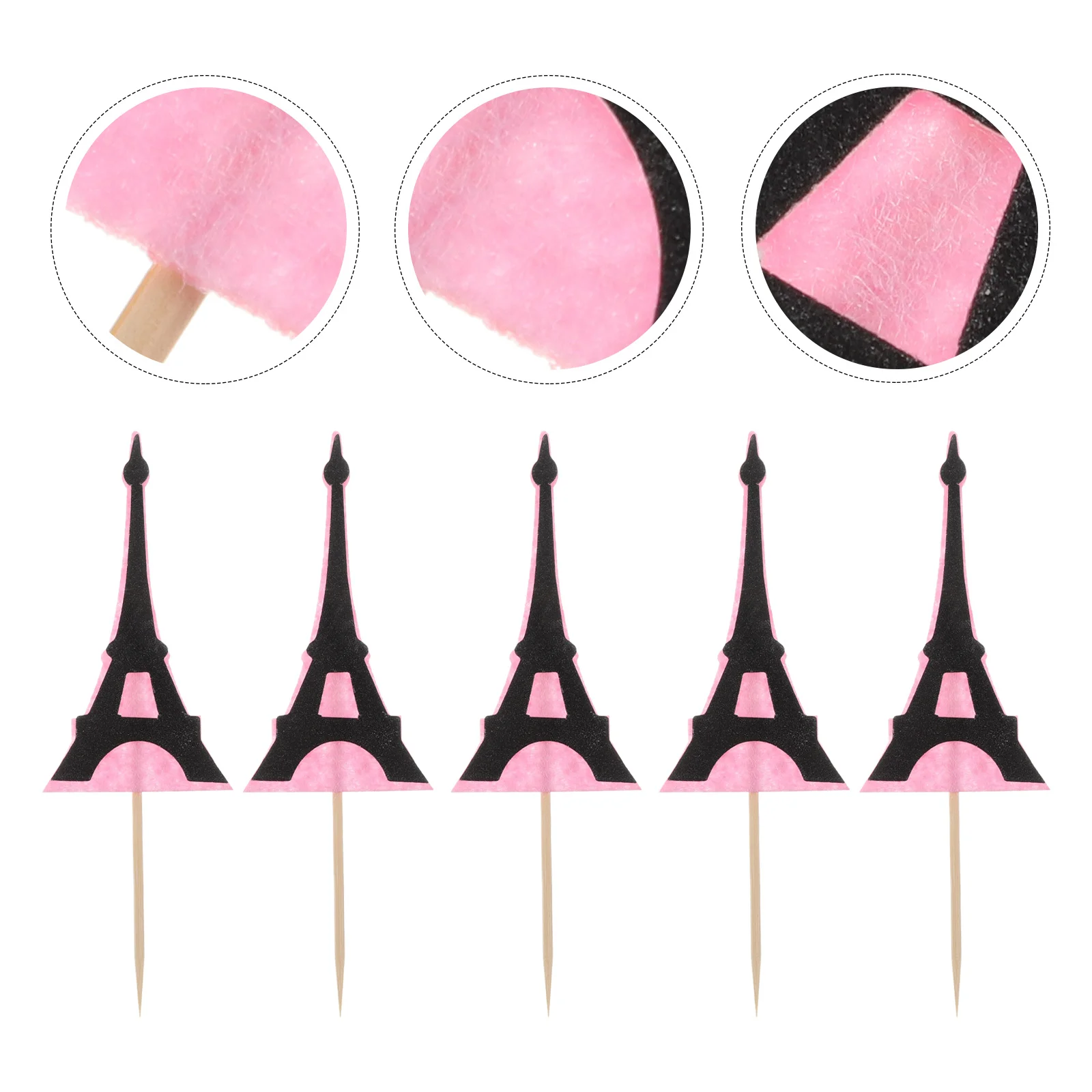 

12Pcs Creative Eiffel Tower Cupcake Toppers Birthday Cake Insert Picks Decor