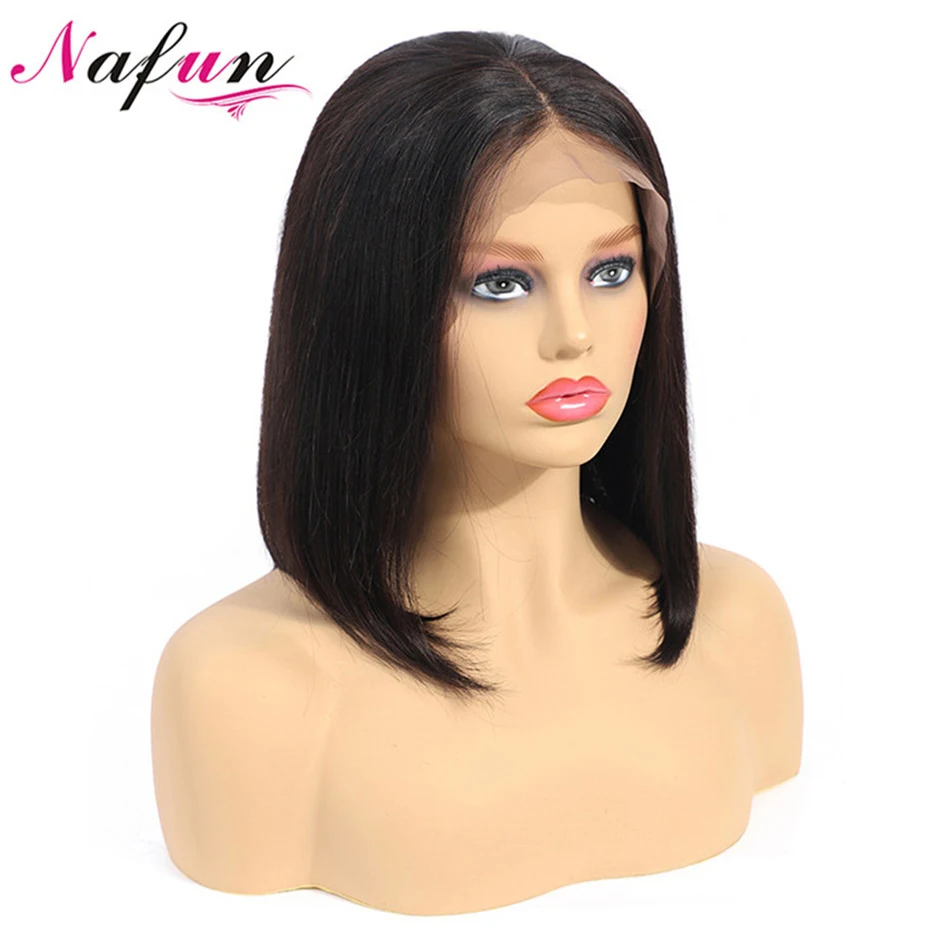 Парики из человеческих волос нафун 13x4 короткие передние парики бразильских