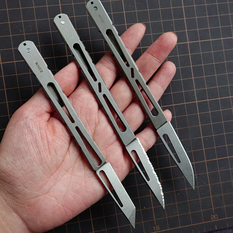 Тактический стальной нож для повседневного использования Scalpel S35VN резьбы по