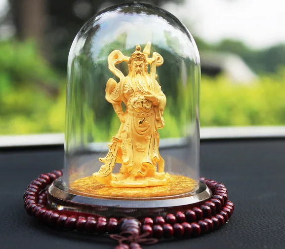 

HOT SALE HOME OFFICE SHOP CAR TOP Efficacious Mascot GOOD LUCK God of wealth gold GUAN GONG gilding Buddha FENG SHUI ART statue