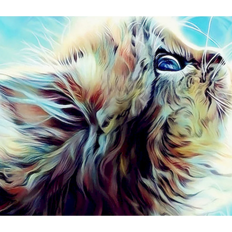 

GATYZTORY painting by numbers Animal Kit Hand Painted DIY Frame Digital Oil Painting Cat Unique Gift For Home Decor