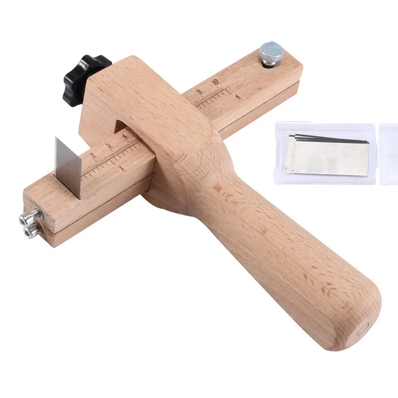 1 шт. деревянная регулируемая полоса и режущий инструмент ручной для кожи DIY