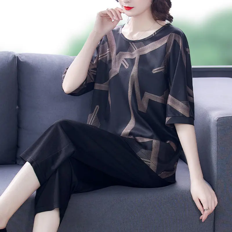 

Summer Fashion Print Blouse Pullover Ladies O-Neck Tee Tops Female Women's Short Sleeve Shirt Blusas Femininas Clothing Y74