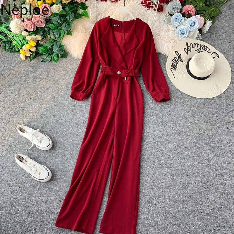 Женские однотонные комбинезоны с высокой талией весна 2020 боди длинным рукавом и