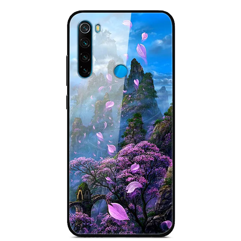 Для Xiaomi Redmi Note 8 T чехол из закаленного стекла жесткий чехол для телефона для Xiaomi Redmi Note 8 T Задняя крышка Redmi Note8T 8 T мягкий бампер