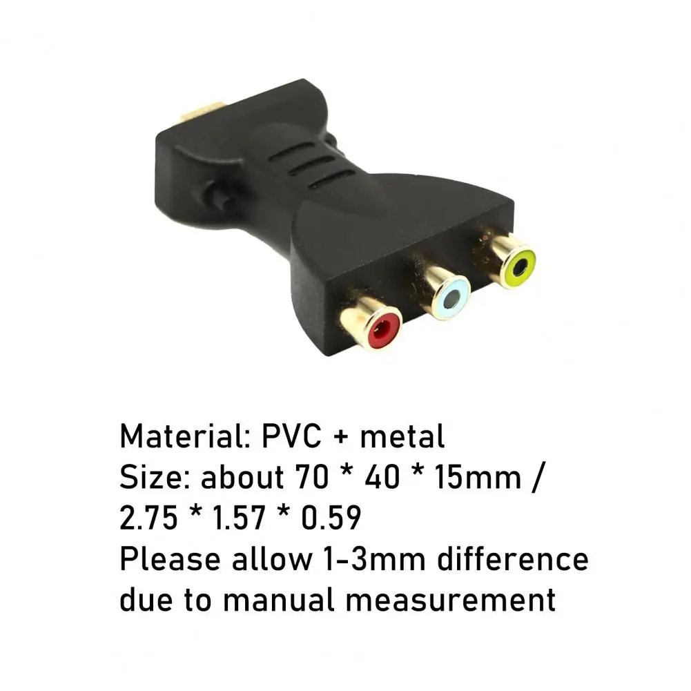 

Universal Portable HDMI-compatible Male to 3 RCA Female Composite AV Video Audio Adapter for PC