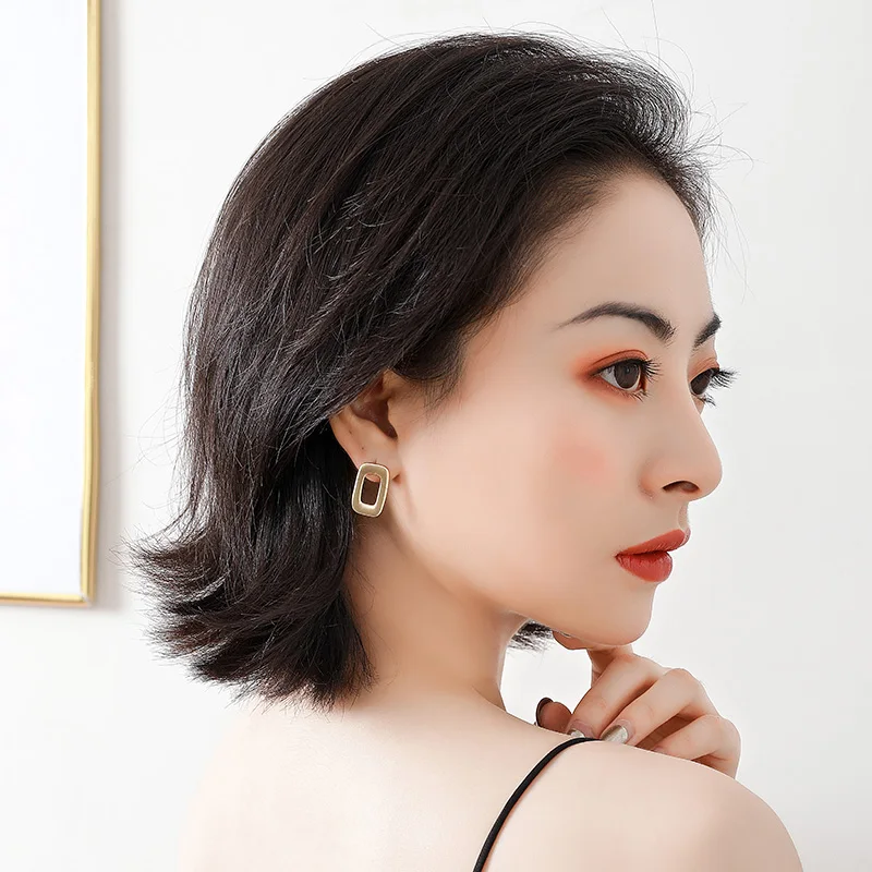 Kshmir2020 новые серьги золотого цвета геометрические металлические восстановленная