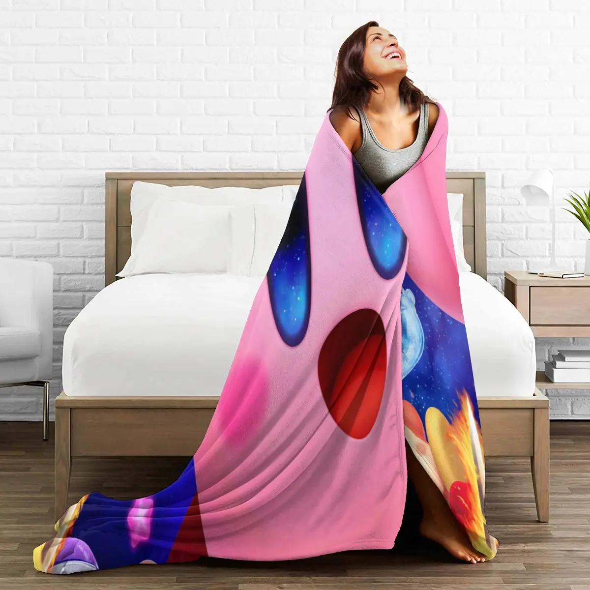 

3D Cartoon Sherpa Blanket Warm Super Soft Flannel Office Nap Bedspread Sofa Bedding Plush Quilt Plaids 296080048