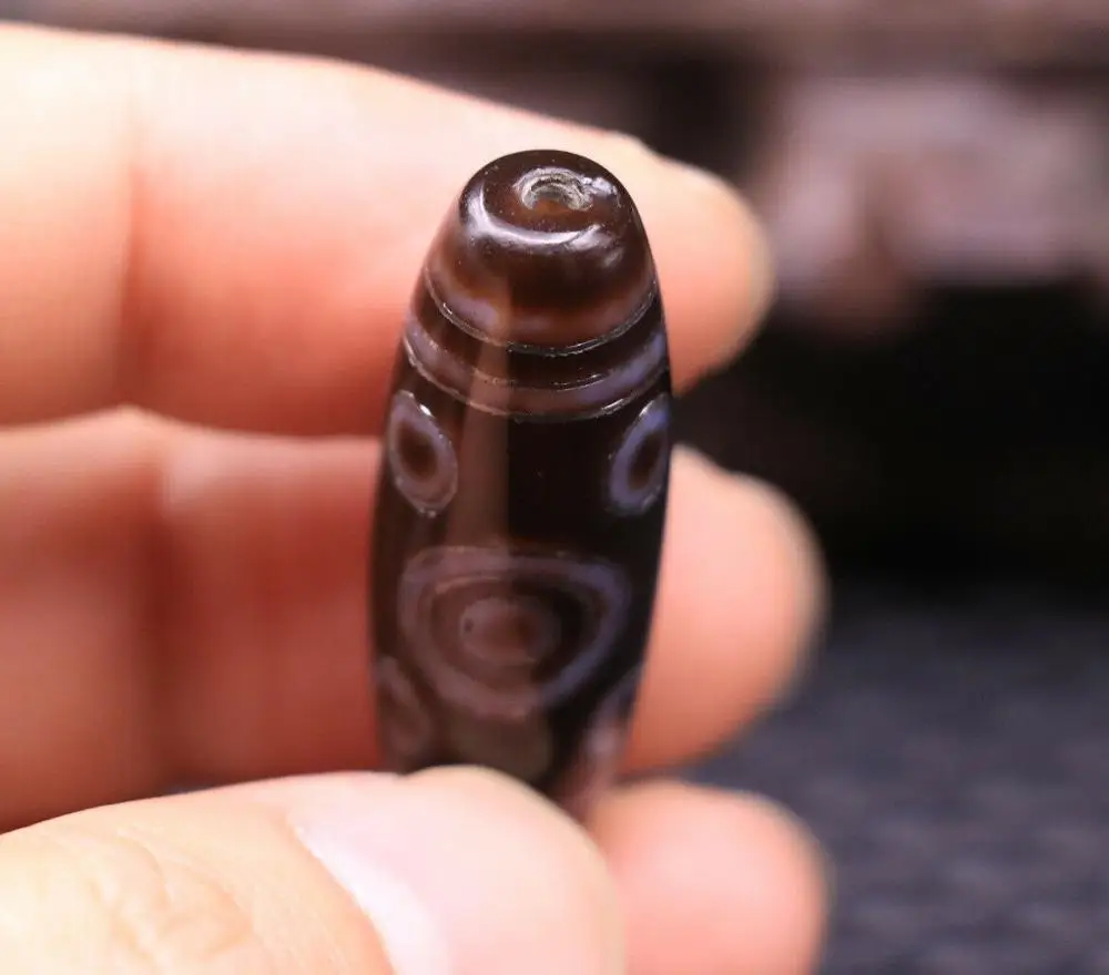 Волшебные тибетские старые масляные Агаты 11 глаз золотые инкрустированные