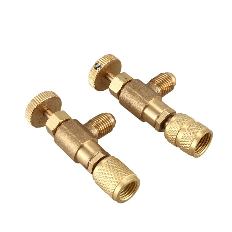 

2Pcs Safety Valve R410A R22 Air Conditioning Quick Coupler Connector Adapters