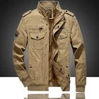 Мужская бархатная куртка в стиле милитари, модель 2020 на осень и зиму, куртка Jeep с воротником-стойкой и инструментами, утепленная Военная Униформа большого размера Lrge, 9808