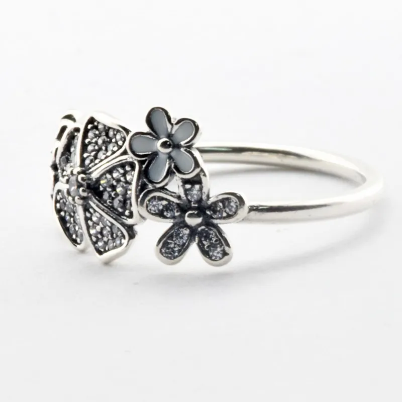 

Shimmering Daisy Bouquet Woman Ring 925 Sterling Silver Jewelry Rings For Woman DIY Jewelry Making engagement ring