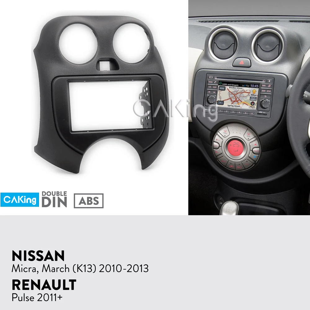 Автомобильная радиопанель Fascia Для Nissan Micra March (K13) 2010 2013Renault Pulse 2011 + комплект для
