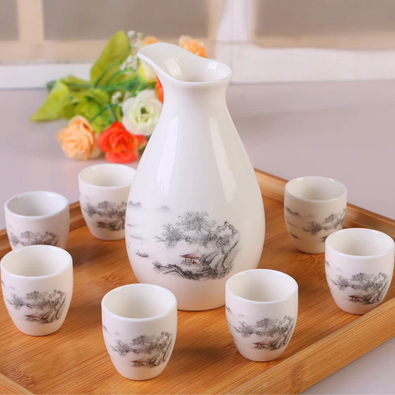 Набор керамических стаканов для спиртных напитков набор японский вина