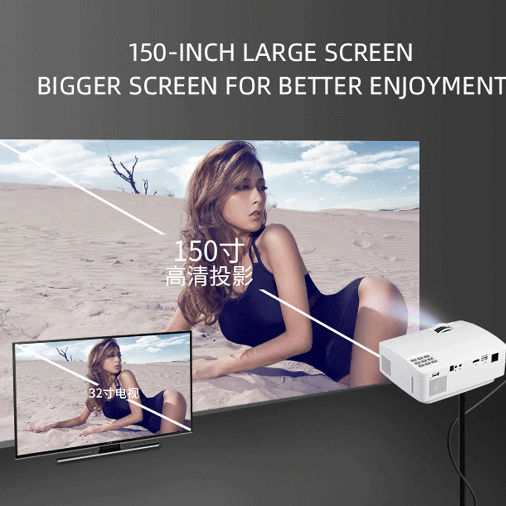 Видеопроектор CRENOVA с ОС Android 6 0 для смартфона домашнего кинотеатра кинопроектора