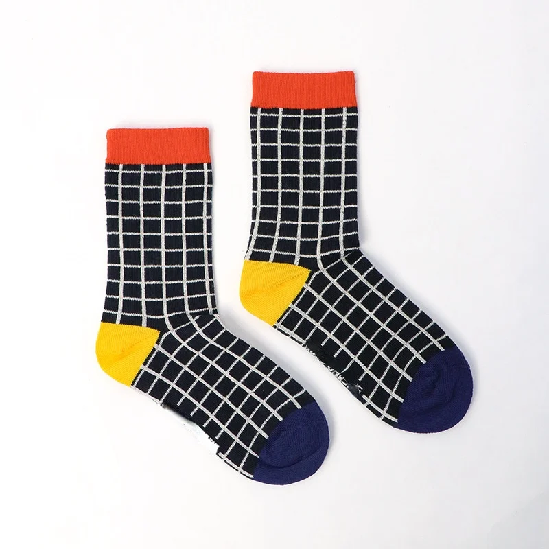 Детские носки bobo для мальчиков новинка осень-зима 2021 тонкие хлопковые клетчатые