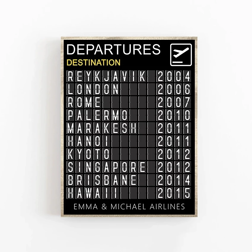 Персонализированный постер на заказ для путешествий персональный дизайн отдых в