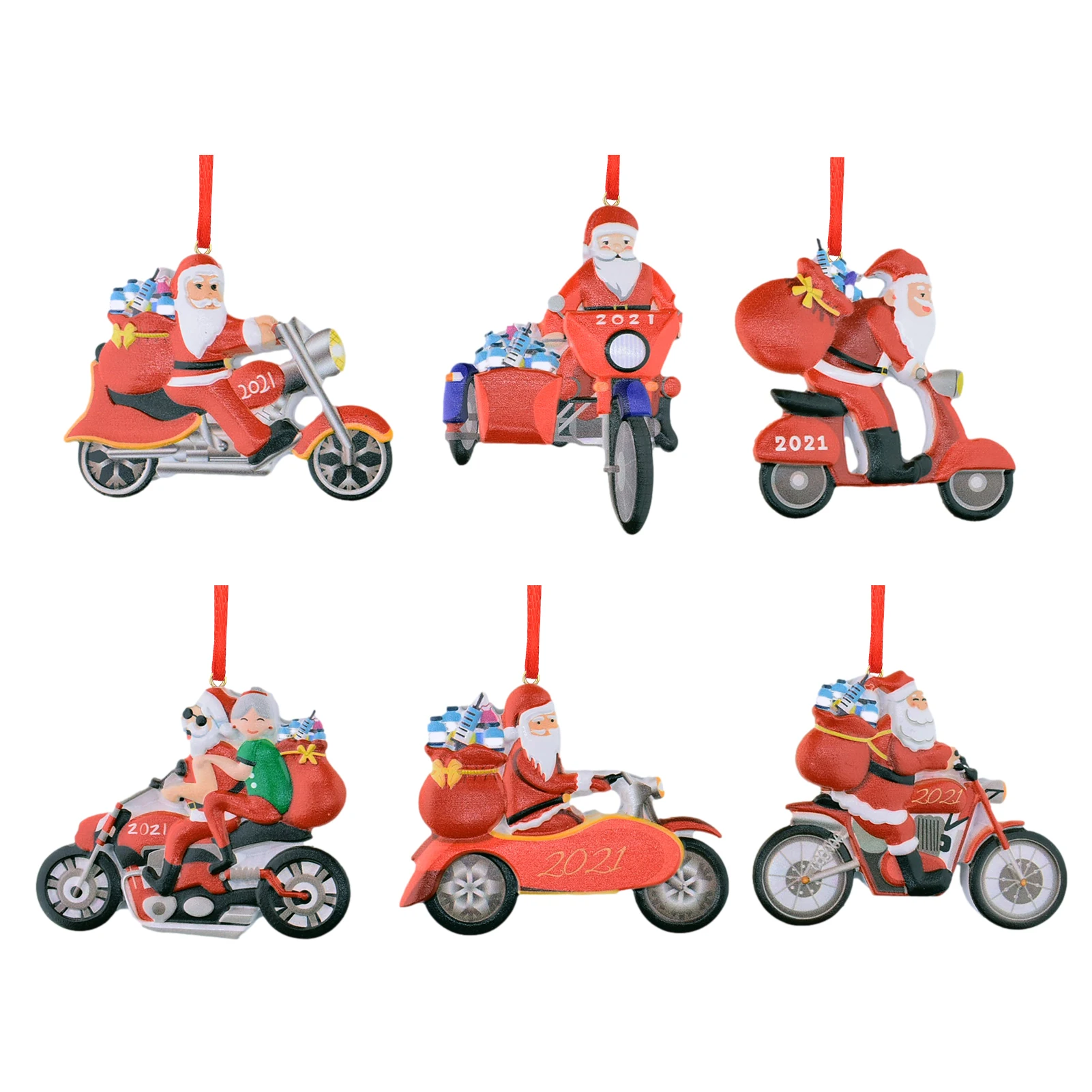 

DIY 2021 Ornament Tree Snowman Pendant Resin Hanging Ornaments Xmas 3D New Year 2022 Home Decoration Accessories Feasible