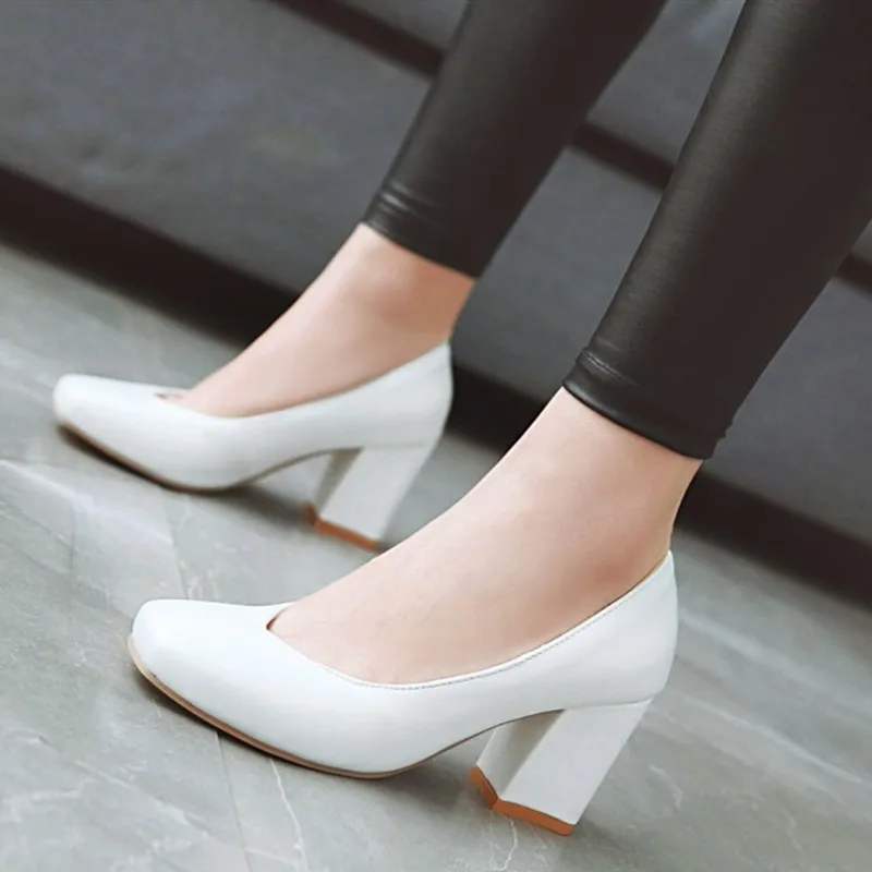 Классические модные офисные вечерние туфли-лодочки на высоком каблуке Женская