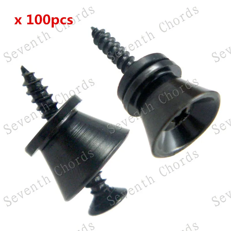 100 шт./лот черный зажим для гитары металлический кнопки бас укулеле|guitar strap button|strap