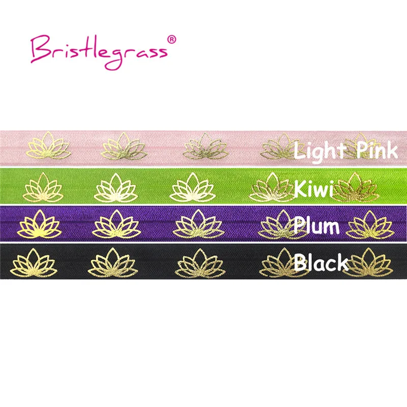 Эластичная Повязка из спандекса на голову с принтом в виде цветка лотоса 5 ярдов