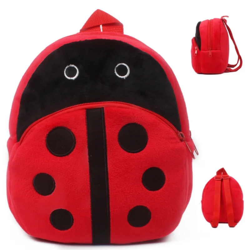 Children Cute Cartoon Animal Plush Bags Lovely Strawberry Panda Cat Rabbit Penguin Shape Backpack Toddle Kids Mini School Bags