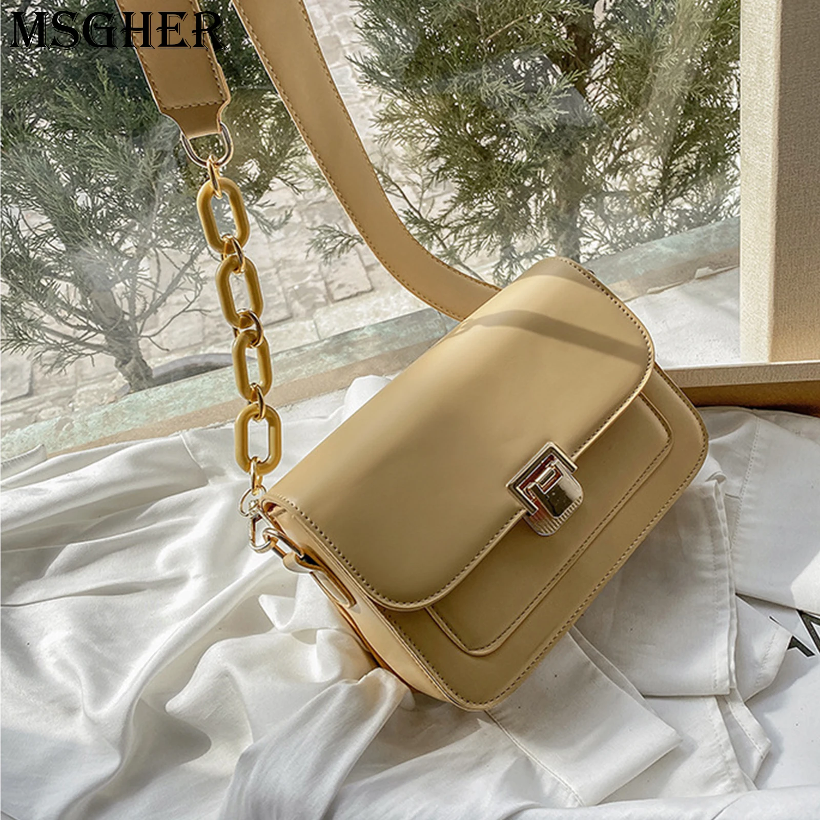 

2021 Summer Acrylic Box Armpit Fashion Women Bag New Ins Vintage Casual Concise Solid Hasp Practical Dubble Shoulder Bag WB3995