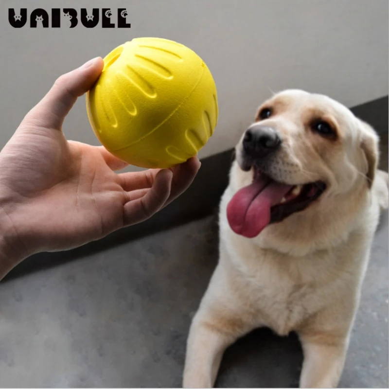 

7/9CM Pet Dog Training Chew Toy Indestructible Solid Rubber Ball Play Fetch Bite Carrier Rope Bite Pet molar training Supplies