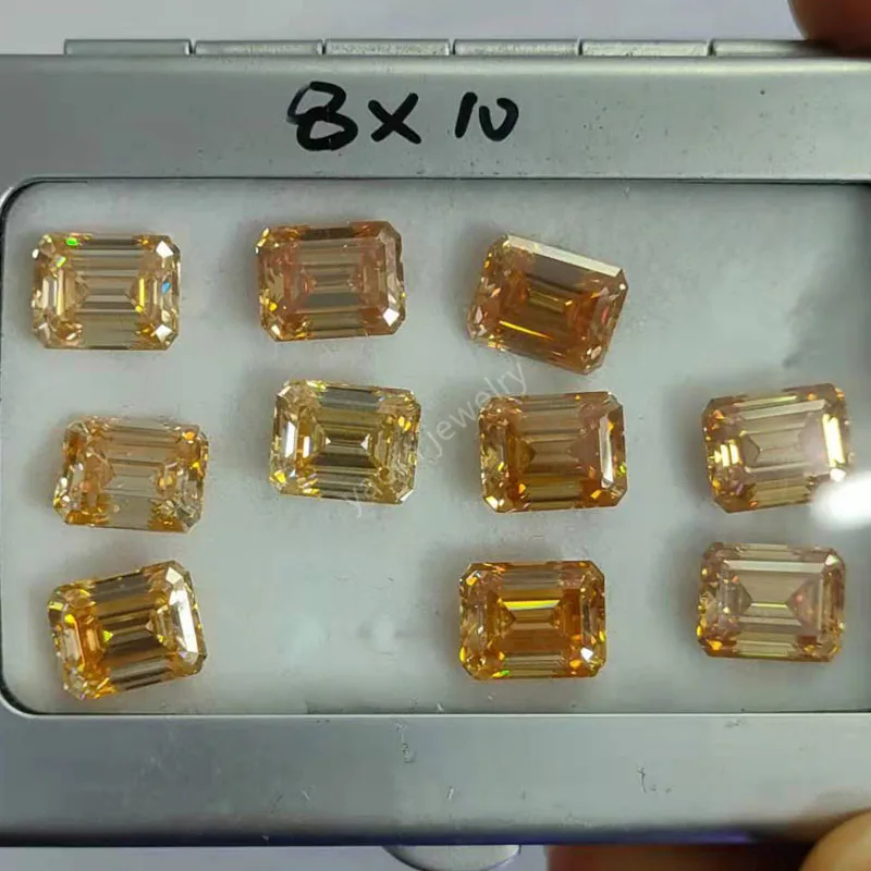 Распродажа основной цвет глубокий светлый шампанского желтый муассанит камень