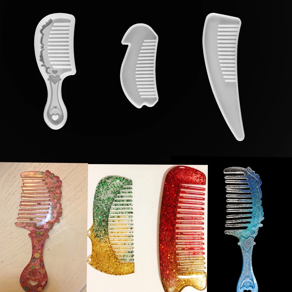

1Pcs Mixed Style Comb Resin Epoxy Molds Hand Craft Filling UV Silicone Molds For DIY Jewelry Making Supplies Accessories