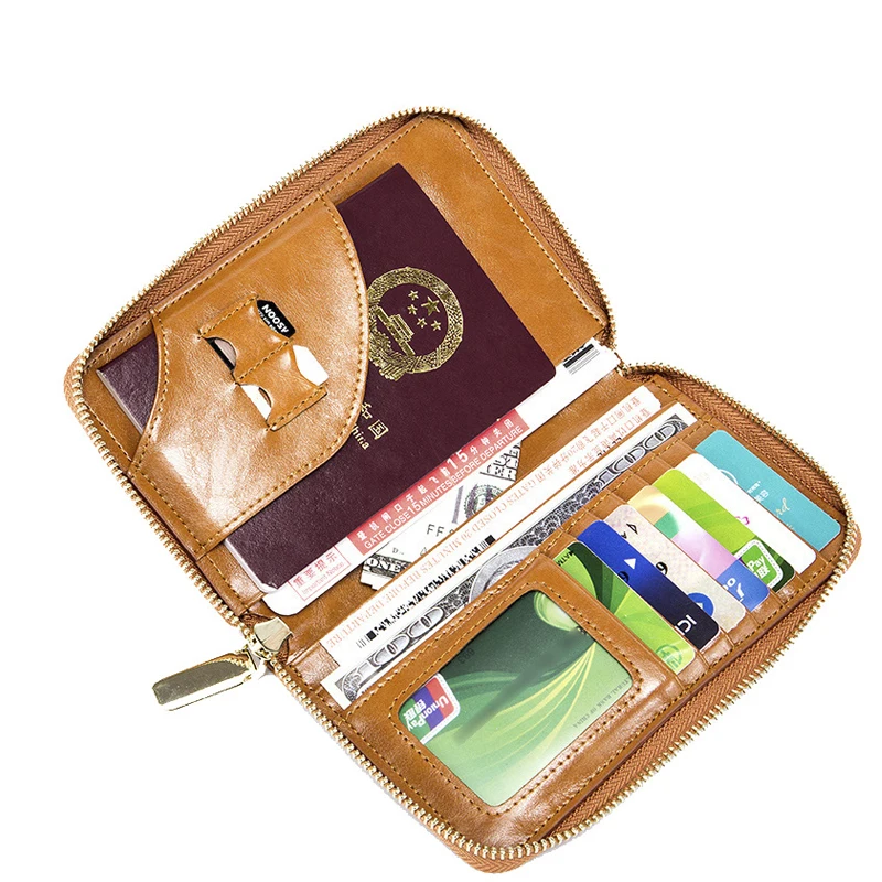Кожаный держатель для паспорта, дорожный кошелек для мужчин и женщин, чехол для паспорта, кредитных карт, Т-образных карт, бумажник, RFID-чехол,... от AliExpress RU&CIS NEW