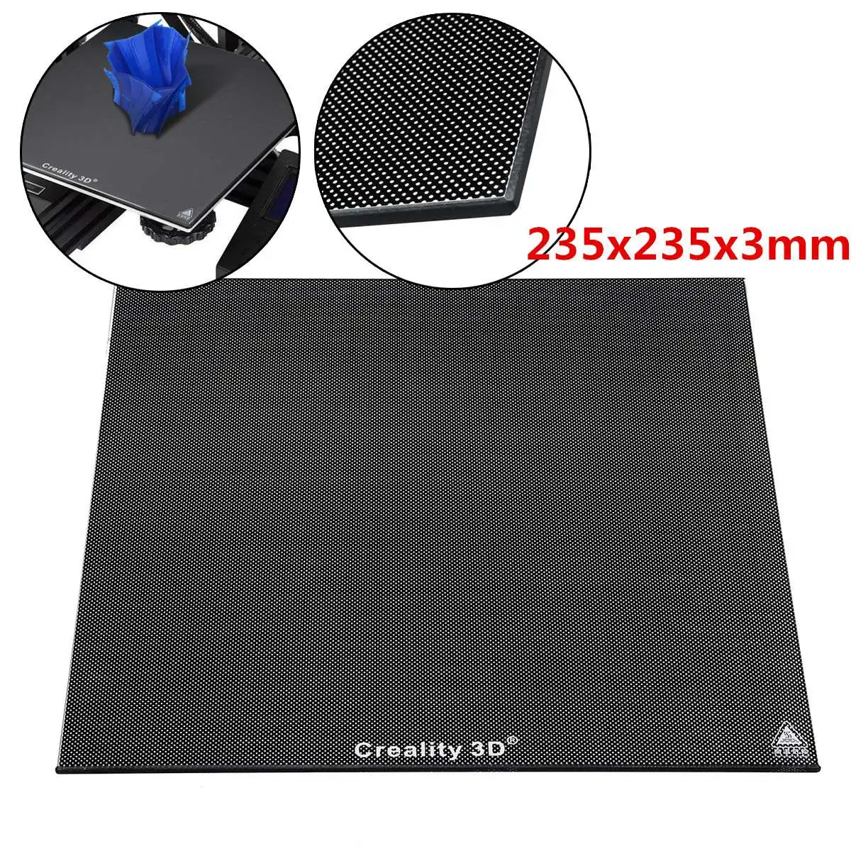 

23.5*23.5cm High Temperature Resistance Borosilicate Glass Heat Bed Plate for 3D Printer