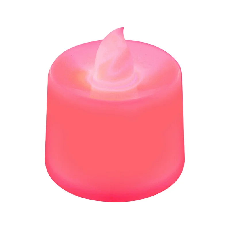 Светодиодная многоцветная Свеча на батарейках имитация цветного пламени