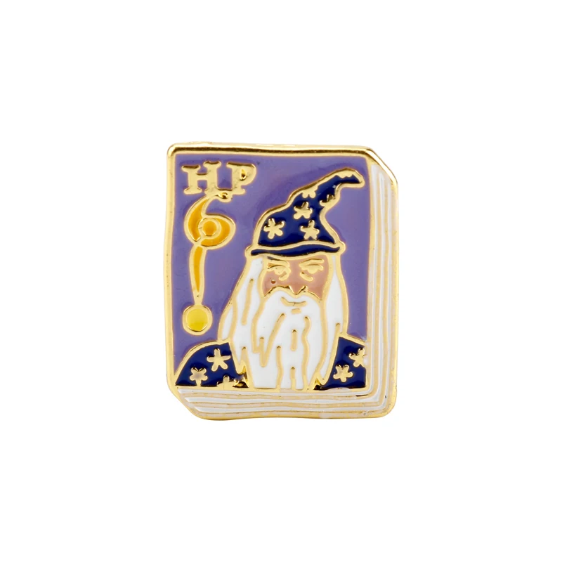 D616 Горячая hp фильм Знак школы Хогвартс на булавке брошь с милой эмалевые броши, булавки дары святить 9/3/4 книги Косплэй подарок - Окраска металла: D616